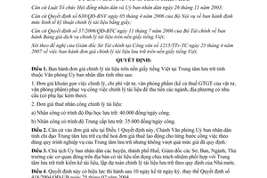 Quyết định 1162/2007/QĐ-UBND đơn giá chỉnh lý tài liệu lưu trữ nền giấy Tiếng Việt Thừa Thiên Huế