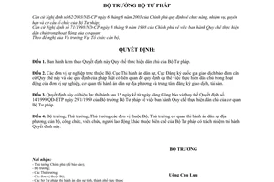 Quyết định 02/2007/QĐ-BTP Quy chế thực hiện dân chủ Bộ Tư pháp