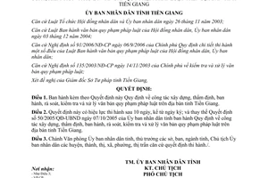 Quyết định 20/2007/QĐ-UBND xây dựng thẩm định ban hành rà soát văn bản pháp luật