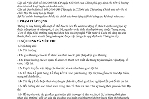 Thông tư 52/2007/TT-BTC hướng dẫn chế độ tài chính Hội thi sáng tạo kỹ thuật