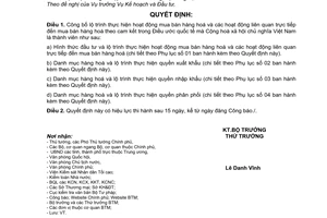 Quyết định 10/2007/QĐ-BTM công bố lộ trình thực hiện hoạt động mua bán hàng hoá hoạt động liên quan trực tiếp mua bán hàng hoá