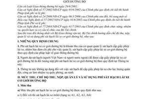 Thông tư 53/2007/TT-BTC hướng dẫn chế độ thu nộp quản lý sử dụng phí sát hạch lái xe cơ giới đường bộ