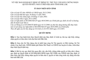 Quyết định 16/2007/QĐ-UBND cấp Giấy chứng nhận quyền sở hữu nhà ở
