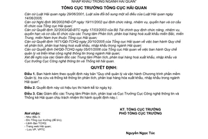 Quyết định 902/2007/QĐ-TCHQ quản lý vận hành phần mềm Quản lý tra cứu thống kê thông tin phân tích phân loại hàng hóa xuất nhập khẩu ngành Hải quan