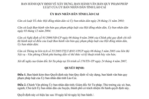 Quyết định 22/2007/QĐ-UBND xây dựng ban hành văn bản quy phạm pháp luật của UBND