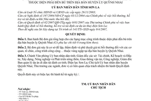 Quyết định 14/2007/QĐ-UBND tỉnh Sơn La Bộ đơn giá tổng hợp hạng mục công trình thuộc diện phải đền bù huyện lỵ Quỳnh Nhai