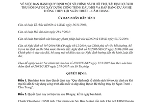 Quyết định 21/2007/QĐ-UBND chính sách hỗ trợ tái định cư khi thu hồi đất