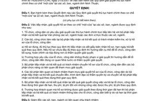 Quyết định 115/2007/QĐ-UBND giải quyết thủ tục hành chính