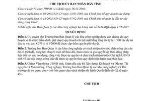 Quyết định 1219/QĐ-CTUBND ủy quyền thẩm định phê duyệt quy hoạch chi tiết