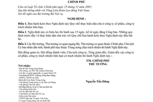Nghị định 87/2007/NĐ-CP Quy chế thực hiện dân chủ ở công ty cổ phần trách nhiệm hữu hạn