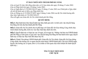 Quyết định 28/2007/QĐ-UBND giá cước tính cước vận chuyển hàng hóa