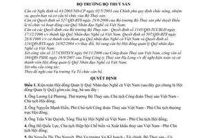 Quyết định 658/QĐ-BTS Kiện toàn Hội đồng Quản lý Quỹ nhân đạo Nghề cá Việt Nam