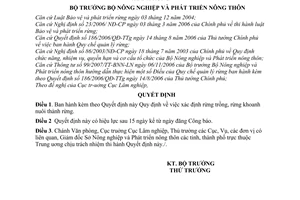 Quyết định 46/2007/QĐ-BNN Quy định xác định rừng trồng khoanh nuôi thành rừng