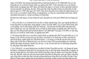Chỉ thị 12/2007/CT-UBND thực hiện cuộc tổng điều tra cơ sở kinh tế, hành chính, sự nghiệp năm 2007 An Giang