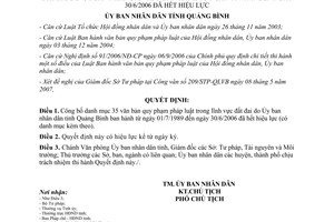 Quyết định 1135/QĐ-UBND năm 2007 văn bản đất đai hết hiệu lực Quảng Bình