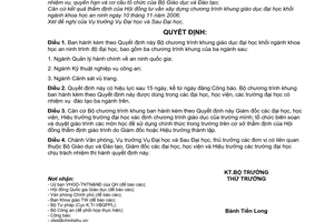 Quyết định 20/2007/QĐ-BGDĐT bộ chương trình khung giáo dục đại học khối ngành khoa học an ninh trình độ đại học