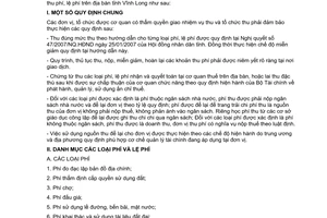 Hướng dẫn 394/HD.STC thu phí lệ phí trên địa bàn tỉnh Vĩnh Long