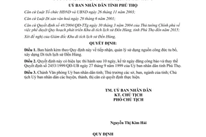 Quyết định 1262/2007/QĐ-UBND sử dụng nguồn công đức tu bổ xây dựng di tích Đền Hùng Phú Thọ