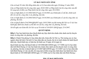 Quyết định 50/2007/QĐ-UBND tiêu chuẩn chức danh cán bộ chuyên trách Bình Dương