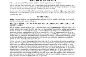 Nghị quyết 97/2007/NQ-HĐND quy hoạch tổng thể phát triển kinh tế xã hội Phú Thọ đến 2020