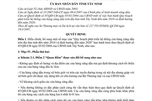 Quyết định 12/2007/QĐ-UBND Quy hoạch phát triển hệ thống cửa hàng xăng dầu