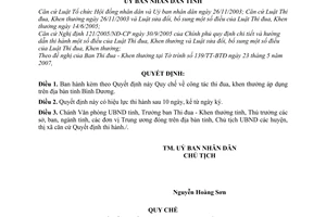 Quyết định 51/2007/QĐ-UBND công tác thi đua, khen thưởng