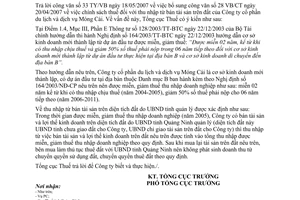 Công văn  2425/TCT-PCCS  chính sách thuế  thu nhập từ bán tài sản trên đất