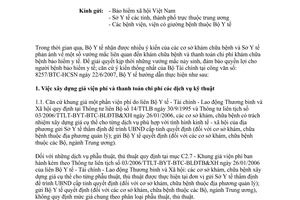 Công văn 4494/BYT-BH năm 2007 khám chữa bệnh thanh toán chi phí khám chữa bệnh bảo hiểm y tế
