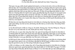 Công văn  2995/VPCP-KTTH  chấn chỉnh hoạt động kinh doanh trò chơi điện tử có thưởng dành cho nước ngoài