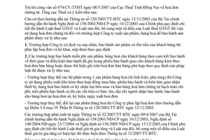 Công văn 2156/TCT-PCCS hoá đơn, chứng từ