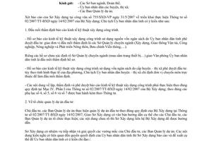 Công văn 2733/UBND-KTTH tổ chức thẩm định và quản lý dự án đầu tư