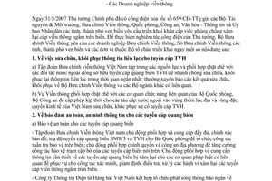 Công văn 1149/BBCVT-VT triển khai Công điện số 659/CĐ-TTg