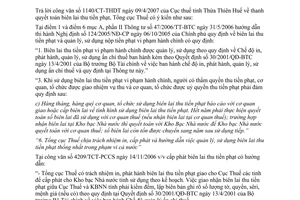 Công văn 2192/TCT-PCCS cấp phát biên lai thu tiền phạt