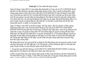 Công văn 4294/TNMT-TTĐK hướng dẫn  đăng ký thế chấp nhà ở