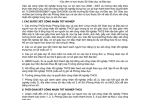 Công văn 543/SGD&ĐT hướng dẫn xét công nhận tốt nghiệp trung học cơ sở