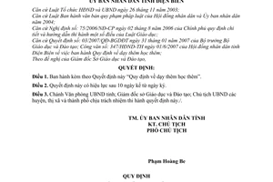 Quyết định 641/QĐ-UBND  dạy thêm học thêm