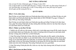 Quyết định 757/QĐ-TTg kiện toàn Ban Chỉ đạo cải cách hành chính Chính phủ