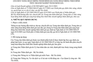 Thông tư 67/2007/TT-BTC hướng dẫn chuyển đổi Trung tâm thẩm định giá chức năng hoạt động thẩm định giá sang hình thức doanh nghiệp thẩm định giá