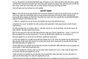 Quyết định 59/2007/QĐ-BNN sửa đổi quy định nghiệm thu trồng khoanh nuôi xúc tiến tái sinh chăm sóc phục hồi rừng tự nhiên hướng dẫn 06/2005/QĐ-BNN