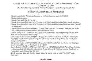Quyết định 65/2007/QĐ-UBND phê duyệt quy hoạch chi tiết khu chức năng đô thị Trũng Kênh tỷ lệ 1/500 thành phố Hà Nội