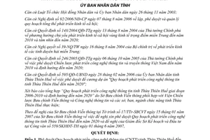 Quyết định 1419/QĐ-UBND phê duyệt Quy hoạch phát triển công nghệ thông tin Thừa Thiên Huế