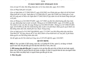 Quyết định 21/2007/QĐ-UBND mức thu phí đấu giá trên địa bàn tỉnh Kon Tum