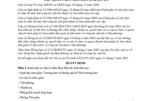 Quyết định 1504/QĐ-UBND năm 2007 kiện toàn Ban Dân tộc Sơn La