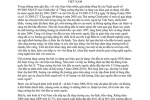 Chỉ thị 15/2007/CT-TTg giải pháp chủ yếu thúc đẩy đầu tư nước ngoài vào Việt Nam