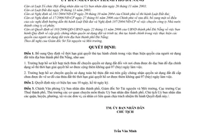 Quyết định 32/2007/QĐ-UBND bổ sung thời hạn giải quyết thủ tục hành chính