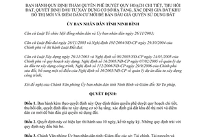 Quyết định 1469/2007/QĐ-UBND thẩm quyền thu hồi đất quyết định xây dựng xác định giá đất Ninh Bình