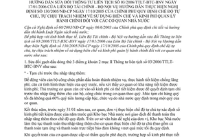 Thông tư liên tịch 71/2007/TTLT-BTC-BNV  hướng dẫn thực hiện chế độ tự chủ, tự chịu trách nhiệm