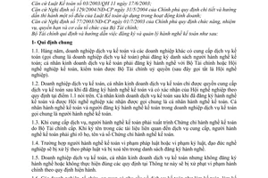Thông tư 72/2007/TT-BTC hướng dẫn đăng ký quản lý hành nghề kế toán