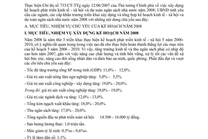 Chỉ thị 17/CT-UBND xây dựng kế hoạch phát triển kinh tế - xã hội dự toán ngân sách nhà nước năm 2008