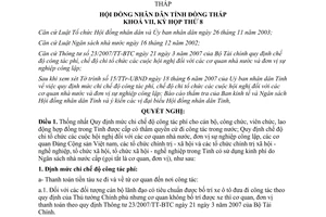 Nghị quyết 84/2007/NQ-HĐND.K7 công tác phí chi hội nghị cơ quan nhà nước Đồng Tháp